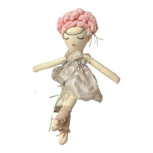 Πάνινη κούκλα Ροζαλένια 50cm ύψος ,με ροζ μαλλιά παιχνίδι και διακοσμητικό - κορίτσι, δώρο, λούτρινα, κουκλίτσα - 3