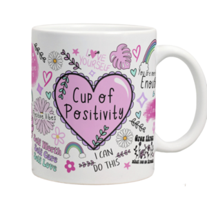 Κεραμική κούπα "cup of positivity" - πορσελάνη, κούπες & φλυτζάνια