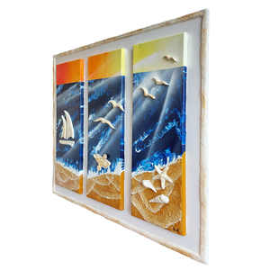 3D Πίνακας ζωγραφικής θάλασσα 82X72cm - πίνακες & κάδρα, θάλασσα, πίνακες ζωγραφικής - 2