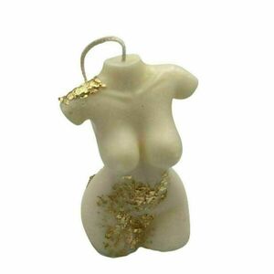 Κέρινο γυναικείο σώμα με φύλλα χρυσού - αρωματικά κεριά