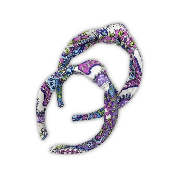 Mosaic knot hairband - ύφασμα, για τα μαλλιά, στέκες - 2