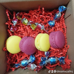 Mini macarons σε wax melts απο κερι σογιας, 90gr - αρωματικά χώρου
