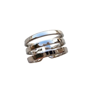 Γυναικείο δαχτυλίδι τρίσειρο βεράκια minimal shiny ασήμι 925 επιπλατινωμένο αυξομειούμενο - ασήμι 925, minimal, μεγάλα, επιπλατινωμένα, αυξομειούμενα