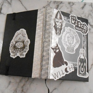 Σημειωματάριο με αυτοκόλλητα και washi tape Witch Hard Cover Notebook Journal - 3