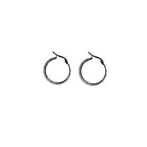 Earrings rings - κρίκοι, μικρά, ατσάλι, με κλιπ