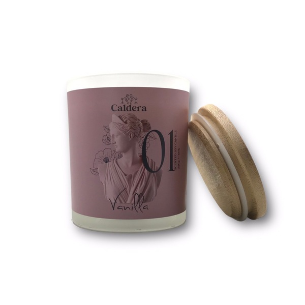 01 VANILLA Χειροποίητο Αρωματικό Κερί Σόγιας 250g - χειροποίητα, αρωματικά κεριά, 100% φυτικό - 2