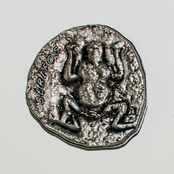 Μαγνητάκι αρχαίο νόμισμα Σερίφου (βάτραχος) - χειροποίητα, μαγνητάκια