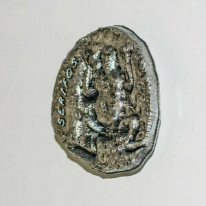 Μαγνητάκι αρχαίο νόμισμα Σερίφου (βάτραχος) - χειροποίητα, μαγνητάκια - 3