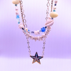 Starfish Oρειχάλκινη αλυσίδα και αστερίας με Miyuki Delica - ορείχαλκος, αστέρι, miyuki delica, μακριά, μενταγιόν - 3