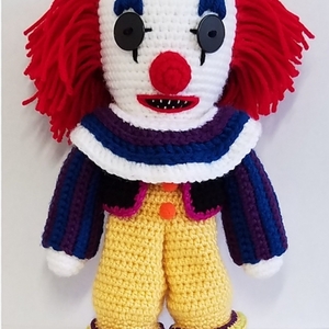 Pennywise (IT) - χειροποίητα, λούτρινα, amigurumi - 2