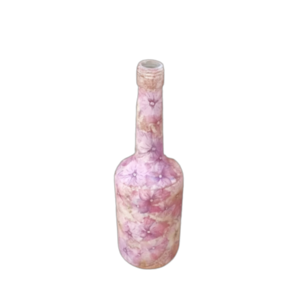 Γυάλινο διακοσμητικό μπουκάλι με σχέδιο λουλούδια - γυαλί, ντεκουπάζ, λουλούδια, διακοσμητικά μπουκάλια - 2