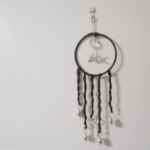 Γοτθική διακόσμηση Προστασία σπιτιού Black Witch Small Bells Gothic decor Home protection - κλειδί, φεγγάρι, κορδόνια, χάντρες, διακοσμητικά