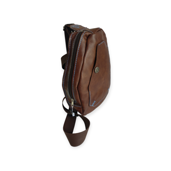 Χειροποίητο δερμάτινο ανδρικό σακίδιο πλάτης backpack καφέ -MEN23 - δέρμα, ώμου, πλάτης, all day - 3