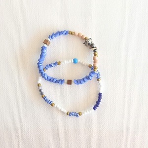 Cyclades | Hematite, Dalmation Jasper | Blue, White|Beaded Bracelets| Multi Colors - ημιπολύτιμες πέτρες, χάντρες, σταθερά, χεριού