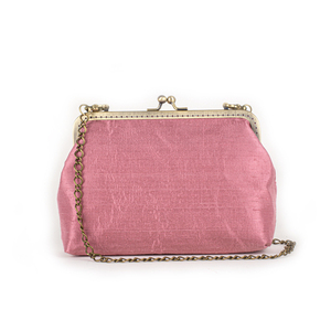 Ροζ τσάντα clutch - ύφασμα, clutch, χειρός, βραδινές, μικρές