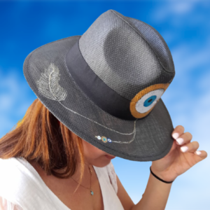 Καπέλο τύπου Panama "Eye"! - ψάθινα - 2