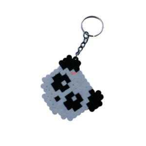 Παντα μπρελόκ χειροποίητο./ Panda keychain handmade. - πλαστικό, μεταλλικό, γούρια
