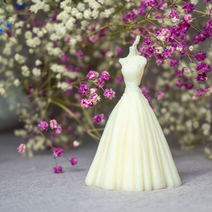Αρωματικό Κερί Σόγιας 60γρ Φόρεμα Με Άρωμα Κίτρο - αρωματικά κεριά, πρωτότυπα δώρα, 100% φυτικό - 2