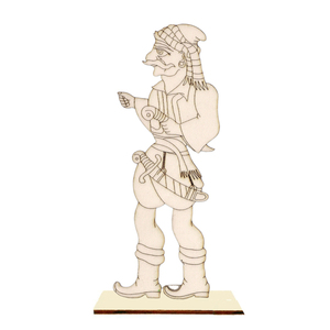 Φιγούρα Βεληγκέκας του Καραγκιόζη σε σημύδα για ιχνογράφιση Υ29 Χ Π11 - ξύλινα παιχνίδια