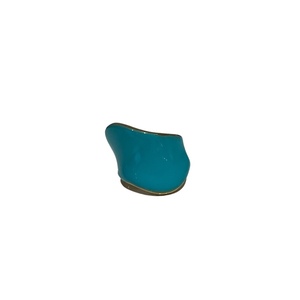 Ατσάλινο δαχτυλίδι με σμάλτο blue/green - επιχρυσωμένα, σμάλτος, ατσάλι - 3