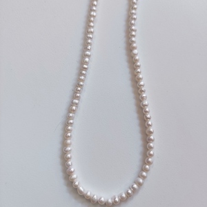 Fresh pearl necklace - ασήμι, μαργαριτάρι, ασήμι 925, πέρλες - 3
