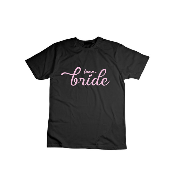 Γυναικείο T-Shirt μαύρο για πάρτι νύφης - Team Bride - t-shirt, είδη για πάρτυ - 3