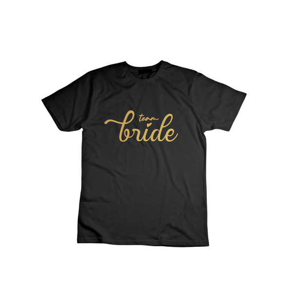 Γυναικείο T-Shirt μαύρο για πάρτι νύφης - Team Bride - t-shirt, είδη για πάρτυ - 4