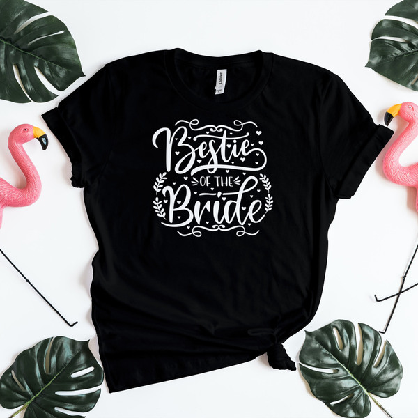 Γυναικείο T-Shirt μαύρο για πάρτι νύφης - Bestie of the bride - t-shirt - 2