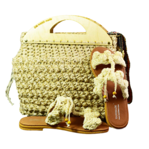 Πλεκτή τσάντα γιούτα μπεζ (36*38*18) εκ - ξύλο, ώμου, μεγάλες, tote, πλεκτές τσάντες - 2
