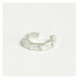 Ασημένια 925° μανσέτα αυτιού / ear cuff baguettes crystal - στρας, ασήμι 925, μικρά, φθηνά