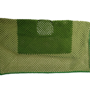 Χειροποίητο πλεκτό γυναικείο καθημερινό πόντσο πράσινο -SHAWL06 - βαμβάκι, ακρυλικό - 2