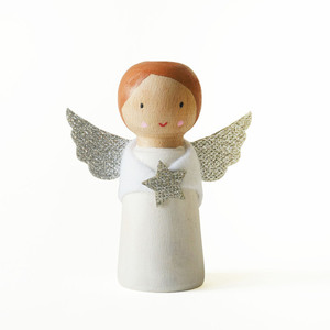 Ξύλινος άγγελος - 9 εκ - ξύλο, διακοσμητικά, αγγελάκι