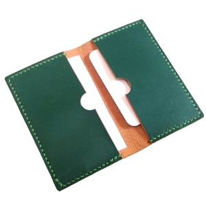 Χειροποίητο δερμάτινο ανδρικό πορτοφόλι πράσινο -WA055 - δέρμα - 4