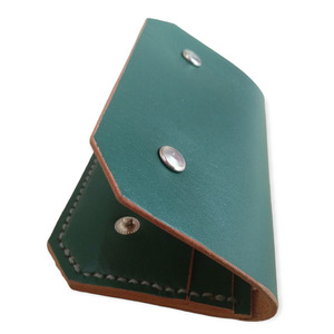 Χειροποίητο δερμάτινο ανδρικό πορτοφόλι πράσινο -WA069 - δέρμα - 4