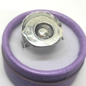 Στρογγυλό δαχτυλίδι Ζαμακ - ορείχαλκος, γεωμετρικά σχέδια, μεγάλα, αυξομειούμενα, φθηνά - 3