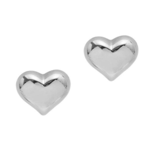 Ατσάλινα σκουλαρίκια EST001 - καρδιά, μέταλλο, μικρά, ατσάλι, κοσμήματα
