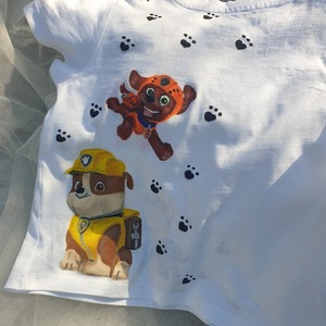 T-shirt paw patrol ζωγραφισμένο στο χέρι - 3