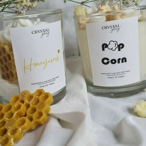 Honeycomb - Kερί σόγιας με άρωμα βασιλικού πολτού - κερί, αρωματικά κεριά, κερί σόγιας - 3