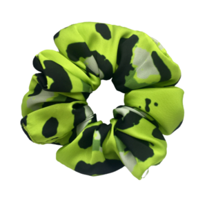 Σετ υφασμάτινα λαστιχάκια για τα μαλλιά scrunchies ''fresh lime'' μεσαίου μεγέθους (medium) 2 τμχ - ύφασμα, κορίτσι, για τα μαλλιά, λαστιχάκια μαλλιών - 5