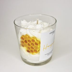 Honeycomb - Kερί σόγιας με άρωμα βασιλικού πολτού - κερί, αρωματικά κεριά, κερί σόγιας - 2