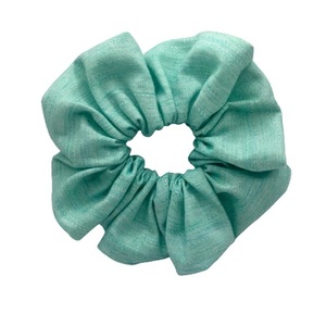 Υφασμάτινο λαστιχάκι scrunchie για τα μαλλιά ocean blue μεσαίου μεγέθους (medium) - ύφασμα, για τα μαλλιά, λαστιχάκια μαλλιών