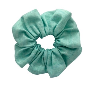 Υφασμάτινο λαστιχάκι scrunchie για τα μαλλιά ocean blue μεσαίου μεγέθους (medium) - ύφασμα, για τα μαλλιά, λαστιχάκια μαλλιών