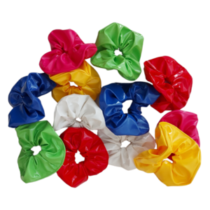 Scrunchies Λαστιχάκια μαλλιών βινύλιο - 3 τεμ. (medium) - ύφασμα, για τα μαλλιά, λαστιχάκια μαλλιών