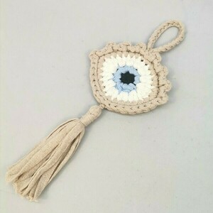 Χειροποίητο πλεκτό evil eye new design - χειροποίητα, evil eye, διακοσμητικά, φυλακτό, γούρια - 2