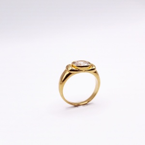 Δαχτυλίδι ατσάλινο με ζιργκόν πέτρα σε χρυσό η ασημί χρώμα. Νο 17, 18, 19 - γεωμετρικά σχέδια, ατσάλι, σταθερά, μεγάλα