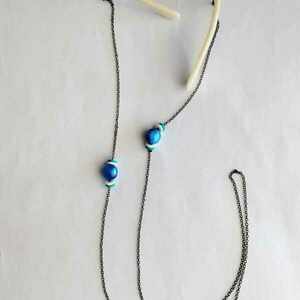 Αλυσίδα Γυαλιών με μπλε χάντρα - αλυσίδες, απαραίτητα καλοκαιρινά αξεσουάρ
