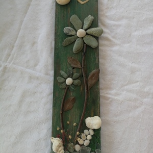 Λουλούδια από πράσινα βοτσαλα - πίνακες & κάδρα - 2