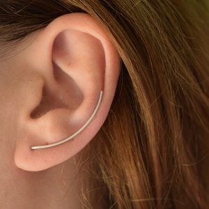 Ear climber wire τόξο ασήμι 925 - ασήμι 925, μικρά - 3
