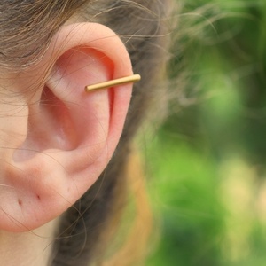 Bar ear cuff από ασήμι 925 - ασήμι 925, μικρά - 2