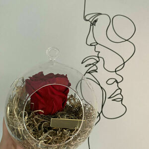 Forever Rose (μπορντό) FE002 - γυαλί, διακοσμητικά, αγ. βαλεντίνου - 5